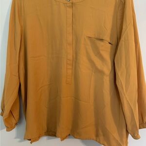 JM Collection Women Golden Button Down Shirt